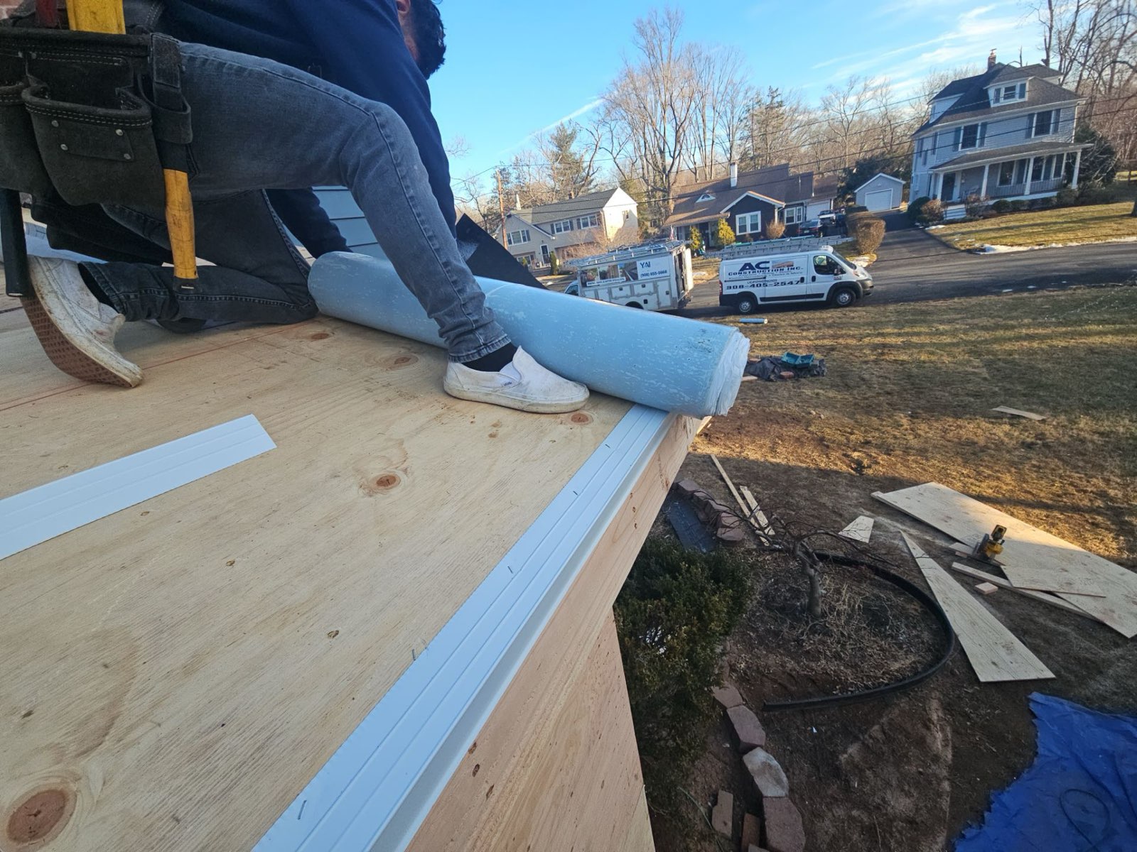The sunroom rebuilt from the framing up