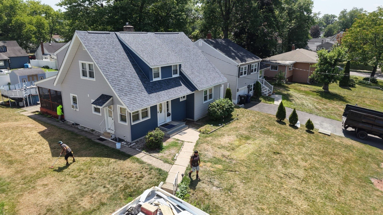 Complete — the whole roof, restored